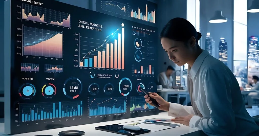 representation of analytics and reporting for digital marketing services